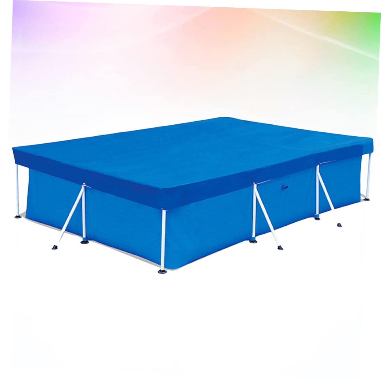 Kisangel Piscine PE Usage Cadre au à Gonflables pour Sol Piscines Bâche de Imperméable, Antidérapante Pliable, Bleu