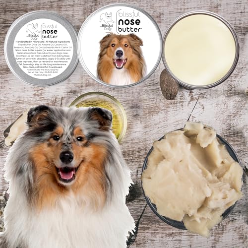 Image of The Blissful Dog Collie Nose Butter for Dry, Cracked Skin, Lick-Safe Dog Nose Balm with Moisturizing Shea Butter, Almond, Olive, and Essential Oils, Pet Supplies, Uncented, 1 oz.