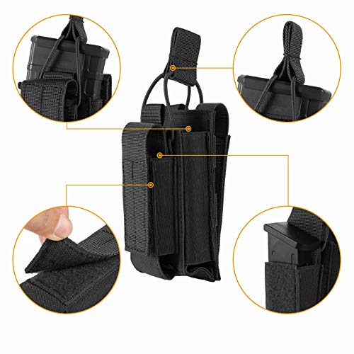 Frtkk Molle Mag Pouch, Open Top Single/Double/Triple Magazine Pouch Holder Carrier For M4 M16 Ak Ar Glock M1911 92F 9Mm #TOP3