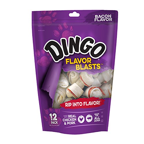 Dingo Bacon Flavored Mini Blasts Bones For All Dogs, 12-Count