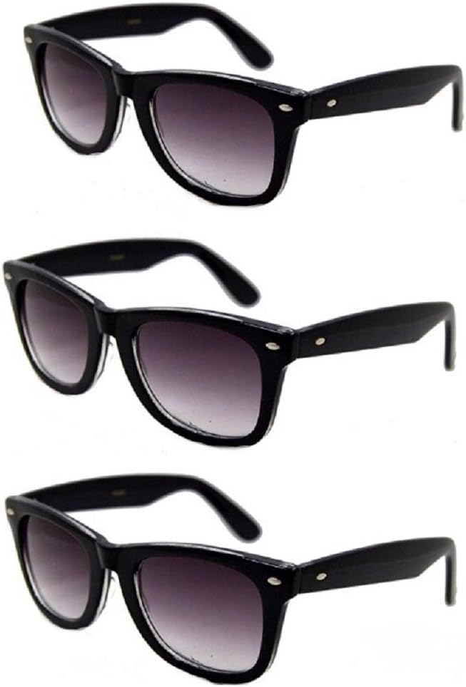 3 Pair Classic Full Reader Sunglasses NOT BiFocals-Soft Pouch Included