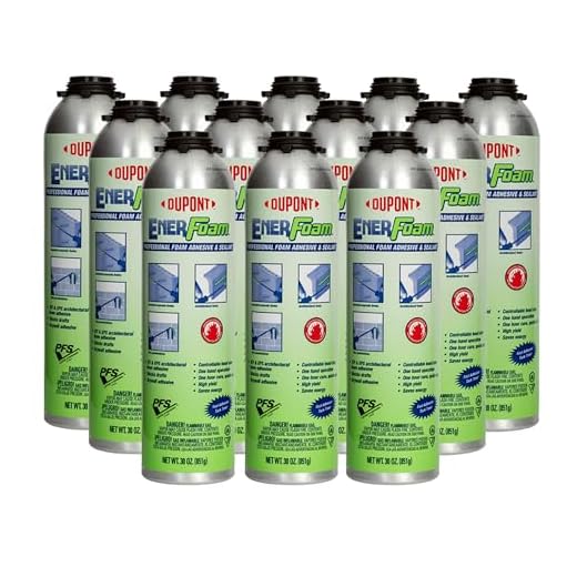 Enerfoam 30oz Sealant - Fireblock Rated, Polyurethane Expanding Foam Sealant. Gaps and Cracks Filler. Water Resistant, Closed Cell, Spray Foam Insulation. Pack of 12. Applicator Gun Not Included
