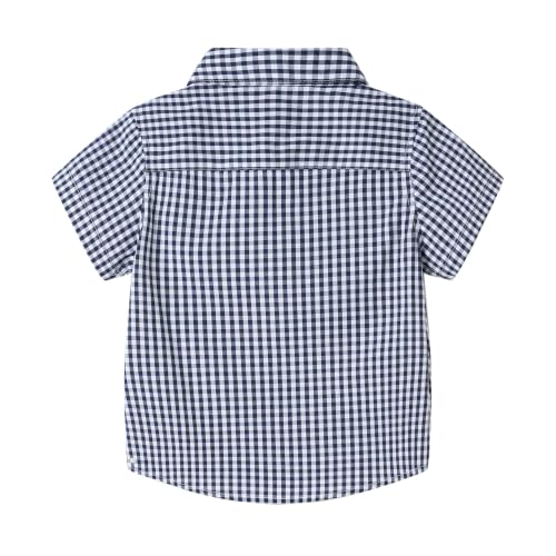 Image of Mud Kingdom Little Boys Dress Shirts Short Sleeve Cute Summer