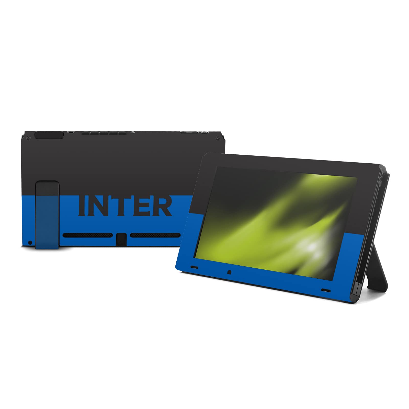 Head Case Designs Licenza Ufficiale Inter Milan Blu E Nero Logo Pieno Vinile Sticker Gaming Pelle Adesivo Compatibile con Nintendo Switch Console & Dock & Joy-con Controller Bundle