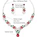 QYJ 2 Pcs/Set Fashion Statement Bib Santa Claus Christmas Necklace Dangle Earring Costume Jewelry Set for Christmas Party Xmas Gift for Women(Style1-Gold Plated)