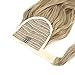 FUT Wrap Around Ponytail One Piece Clip in Curly Pony Tial Hair Extensions 18inch 90g for Girl Lady Women Ginger Blonde