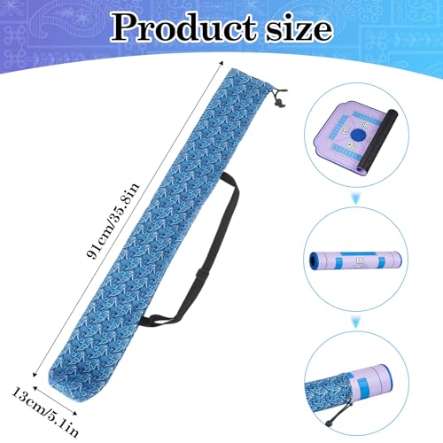 Bolsa impermeable azul para almacenamiento de tapete Mahjong 35 pulgadas miniatura 2