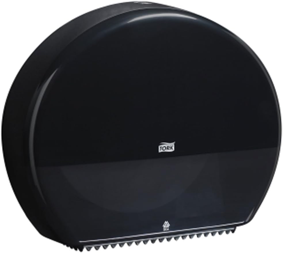Tork 554028A Elevation Bath Tissue Jumbo Roll Dispenser with Reserve, Black