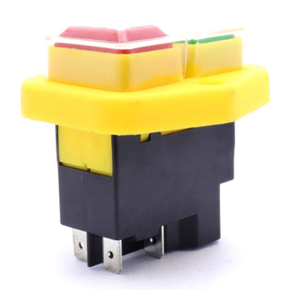 KEDU KJD17B - Interruttore elettromagnetico industriale a 4 poli, strumenti elettrici ON-AUS, interruttore a pulsante per sega, smerigliatrice, macchine utensili attrezzature 250 V 220-240 V