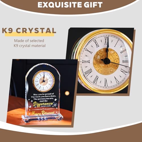 2026 Retirement Crystal Clock Gifts for Women Men - Image 5