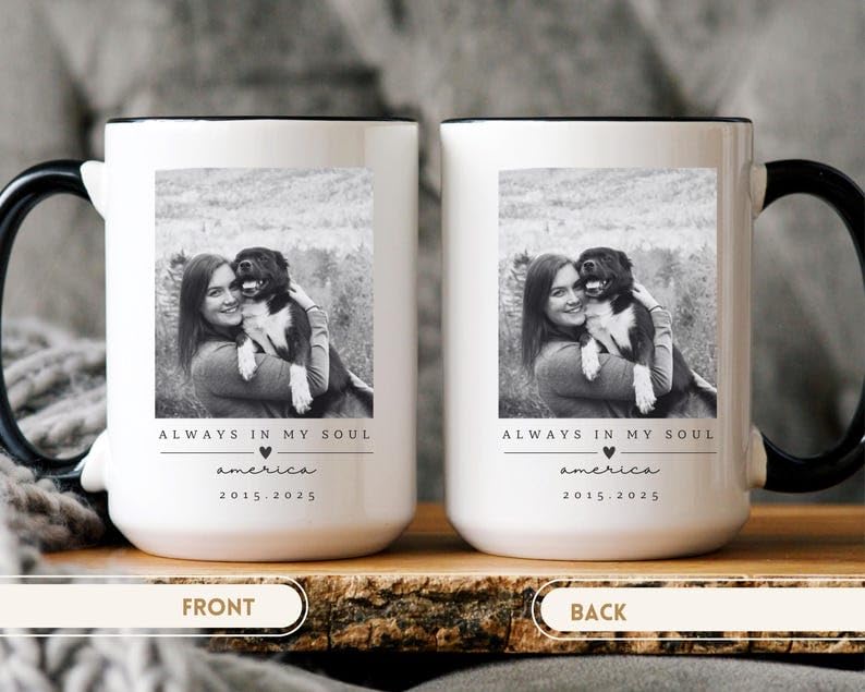 Taza personalizada para perro con foto miniatura 3
