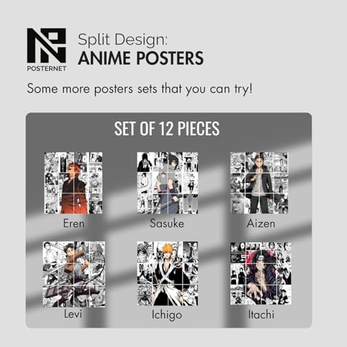 Image of Posternet Set of 12 Sosuke Aizen manga kit wall decor 300 GSM hard poster Bleach posters Paper Print (11.7 inch X 8.3 inch) Full size (33 inch X 23 inch, Packed)