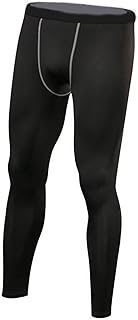 Calças de Compressão Masculinas, Leggings de Treino Elásticas para Treino Atlético de Secagem Rápida Calças de Compressão Masculinas (Linha cinza)