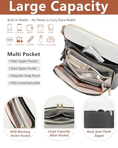 Image of Crossbody Bags for Women with Built In Wallet,RFID Travel Purse