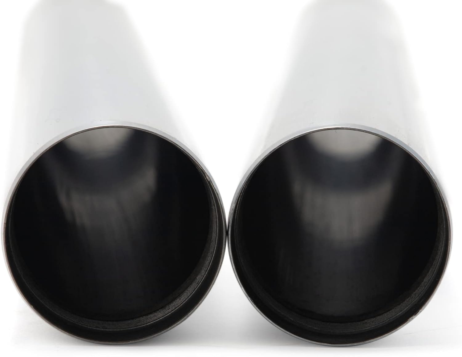 TOFR Fork Tubes 49mm +2" Length 27.5" Silver Steel Harley Dyna 06-17 FXDB FXDL FXDBA 13-17 FXD 06-10 Street Bob