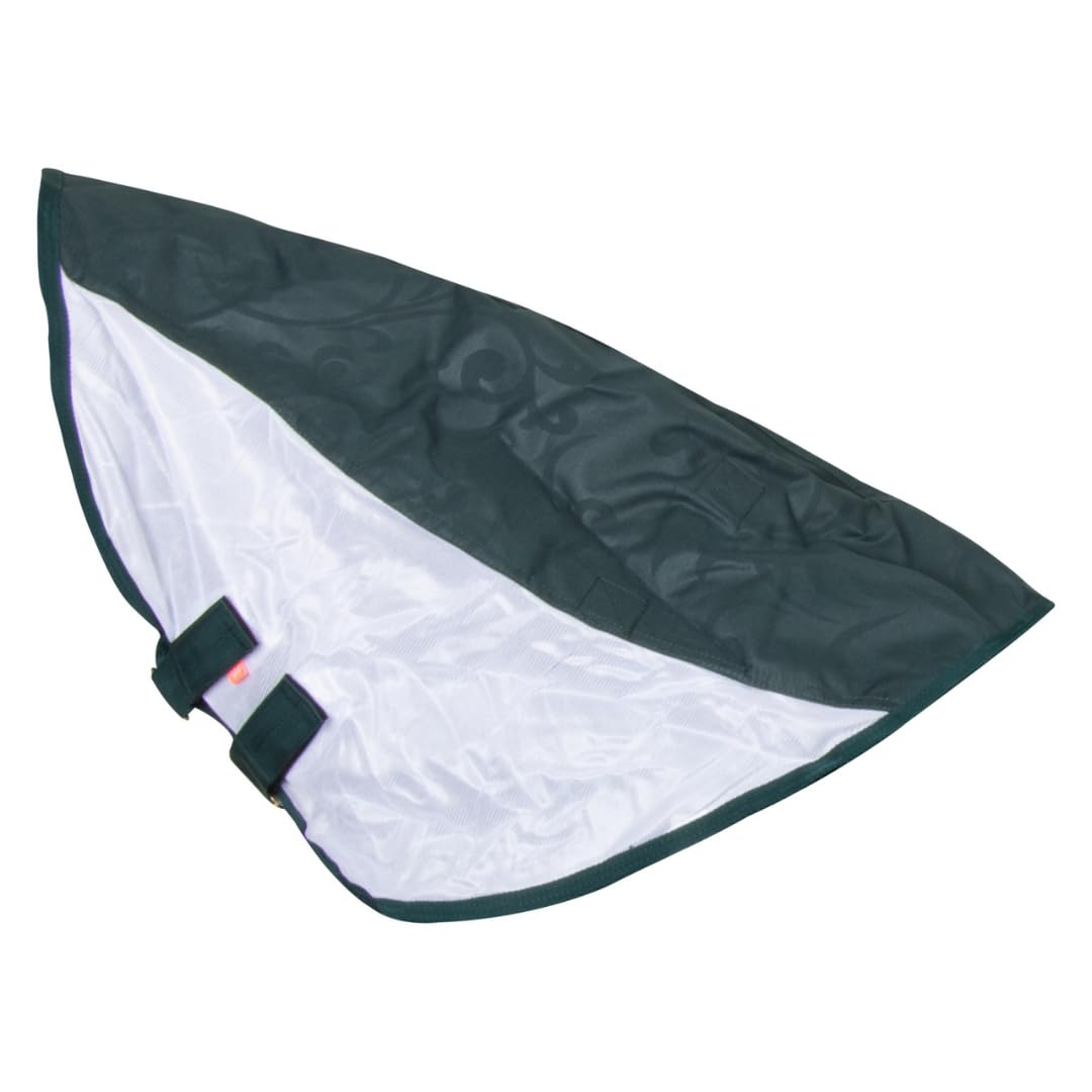 RL24 - Halsteil Regen- & Fliegendecke 600D IRHSuper-Dry – Halsteil für Pferdedecke aus atmungsaktivem Mesh – Schutz vor Insekten – doppelter Klettverschluss – in Forest Green – Größe M