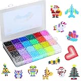 💚BEST EDUCATIONAL GIFT - Mehrfarbiges Bastelperlenset für Kinder ab 5 Jahren, insbesondere für Perlenliebhaber. Perfektes Geburtstags- / Festivalgeschenk oder ein Tagesparty-Aktivitätsprojekt für die Kinder, um stundenlangen Spaß mit den Bastelsets zu genießen. Es kann Kreativität und Selbstlernfähigkeit erheblich fördern und Kindern bei der Erkennung von Farben und Formen, beim Zählen von Fähigkeiten und bei der Sprachentwicklung helfen. Ideal für Einzel- oder Gruppenspiele.