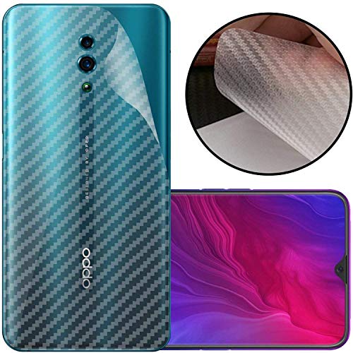 Image of Compatible with Oppo Reno Z Back Screen Protective Film Carbon Fiber Skin Transparent Screen Guard Sticker