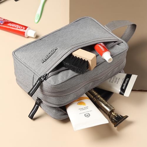 Image of Wooum Multipurpose Toiletry Pouch /Travel Toiletry Organizer /Large Storage Toiletry Bag for Men and Women 9x6x3 Inch- Blue (Light Grey)