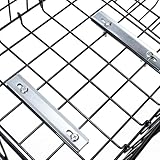 Suwimut Folding Rear Bike Basket, Quickly Release Metal Wire Bicycle Basket Cargo Rack with Strap & Reflective Tail Light for Most Mounted Bike Rack, Adult Women Men Carrying Dogs, Pets, Grocery - Image 5