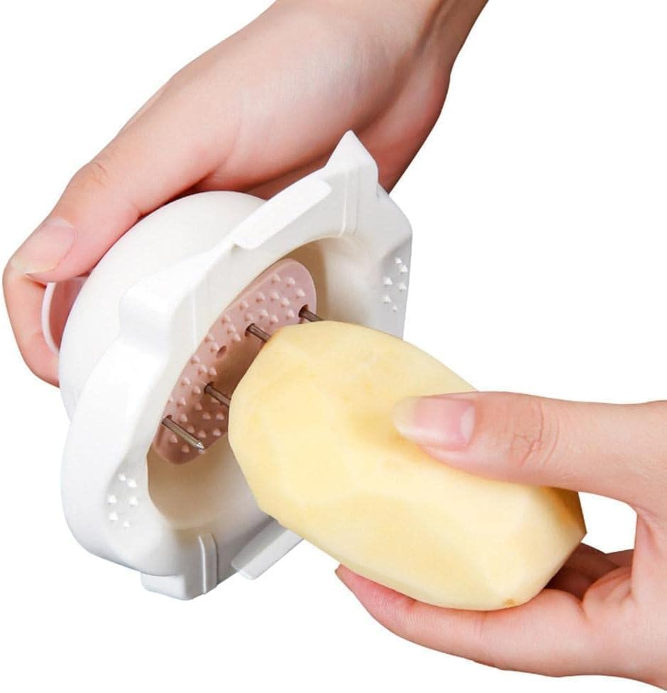 Soporte azul de seguridad alimentaria para mandolina o rallador, protectores anticortes para mandolina y cortadora de alimentos, protector de dedos 5