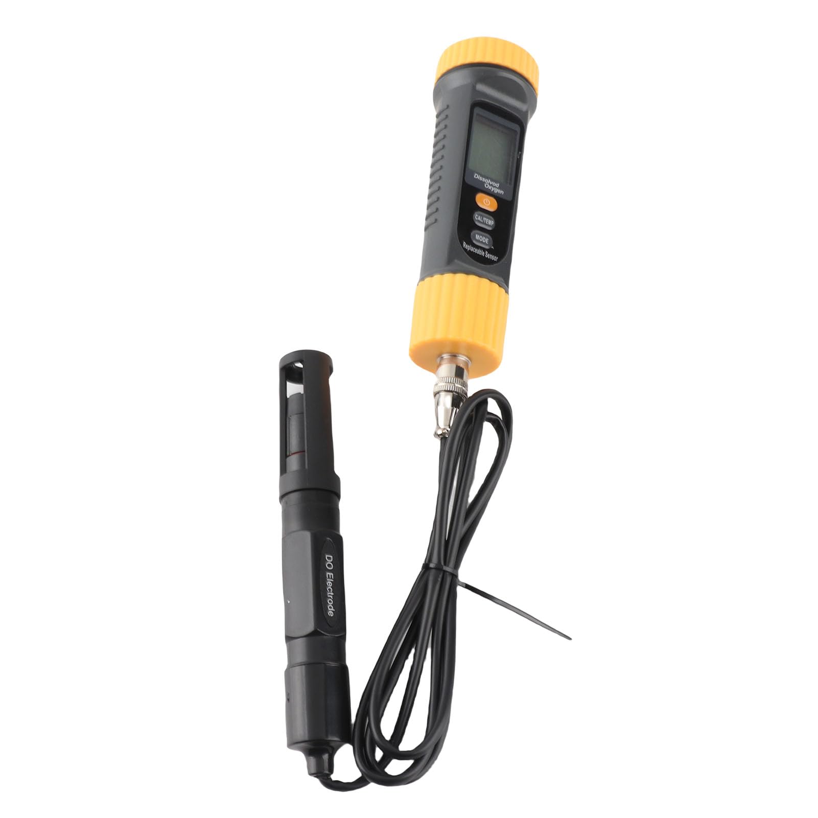 Misuratore di Ossigeno Disciolto, Sensore Ad Alta Precisione Misurazione Doppia modalità Kit Portatile per Test Ossigeno Disciolto, Kit Test Acquario con Display LCD Retroilluminato Blocco