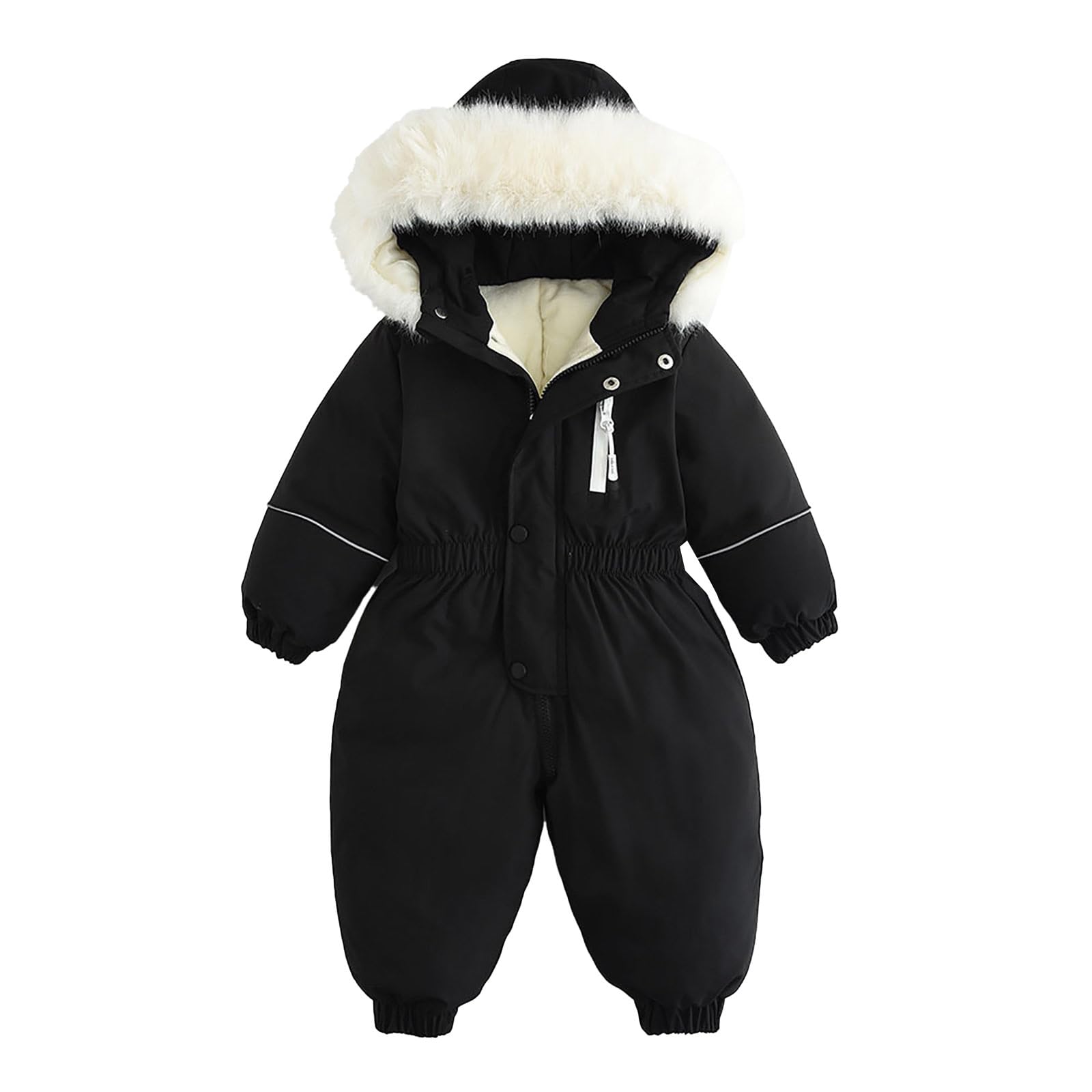 Combinaison de Ski Enfant Garçon à Capuche Imperméables Coupe-Vent Vêtements de Ski Fille Noel Combinaisons de Neige Hiver Chaude Salopettes Veste Snowsuit Jumpsuit de Sports Coupe-Vent 1-4 ans