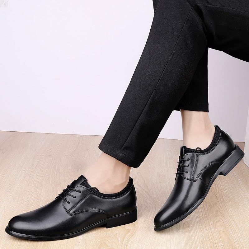 Oxford Shoes for Men Leather Lace Up Anti-Slip Non Slip Resistant Party Comfort Orthopedic Plain Toe2