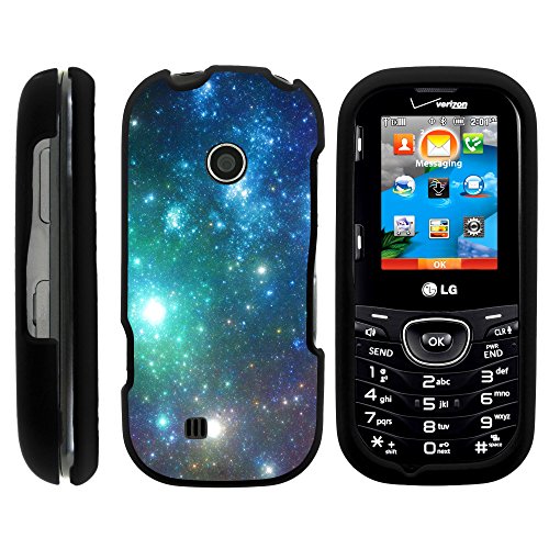 MINITURTLE Case Compatible w/LG Cosmos 3 VN251S Cover, Snap On Armor Hard Protector Case Galactic Designs LG Cosmos 3 VN251S and LG Cosmos 2 Colorful Galaxy w/Specs