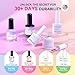 Saviland Gel Nail Polish Kit with U V Light: 27+3 Colors Nail Gel Polish Soak-Off U V Gel 180W Nail Lamp Base & Top Gel Electric Nail Drill Basic Nail Art Tools Manicure Kit for Nail Salon Home DIY