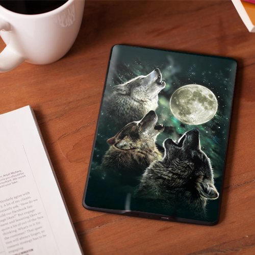 Kindle Paperwhite Skin Kit/Decal - Three Wolf Moon - Antonia Neshev