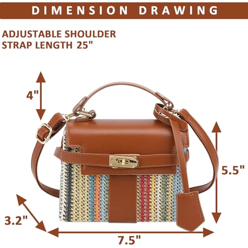 Bolso de playa Straw para mujer Tote para viaje miniatura 4