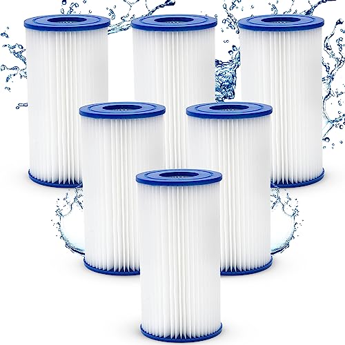 HAFIX® Poolfilter Pool Filter für Whirlpool Pool Gr. III. Filterkartuschen Filter Kartuschenfilter für Poolpumpe Typ A. Filterkartusche für Swimmingpool. Papierfilter Cartridge Wasserfilter Pool 6 St.