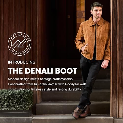 Image of Denali Men's Boot - Premium Full-Grain Leather Ankle Boot with Studded Outsole & Glove-Lined Interior