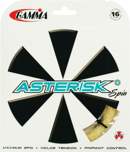 Corde de Tennis Gamma Asterisk Spin Naturel 16 g pour éviter les casses fréquentes