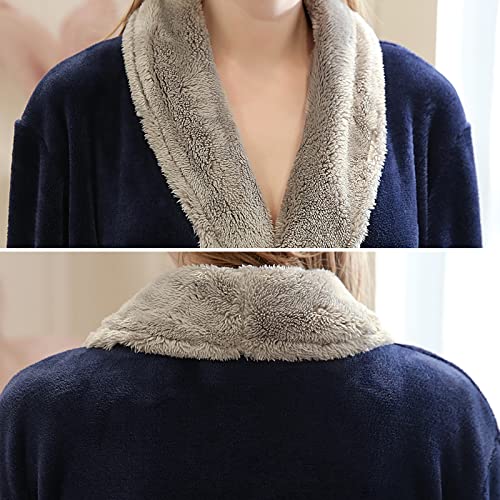 Image of Hellomamma Long Bath Robe for Womens Plush Soft Fleece Bathrobes Nightgown Ladies Pajamas Sleepwear Housecoat