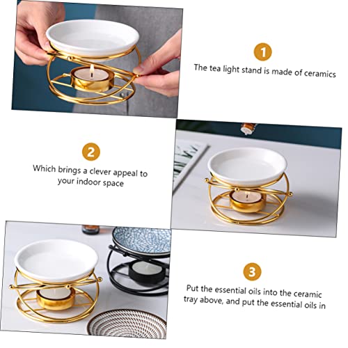 Difusor aromático eléctrico Garneck cerámico color dorado miniatura 5