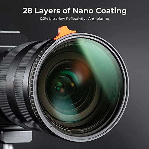 K&F CONCEPT Black Diffusion Mist ND Filter 49mm, 1-9 Stop Variable ND2-400, HD 28-Layer Coated Optical Glass, Waterproof - Image 4