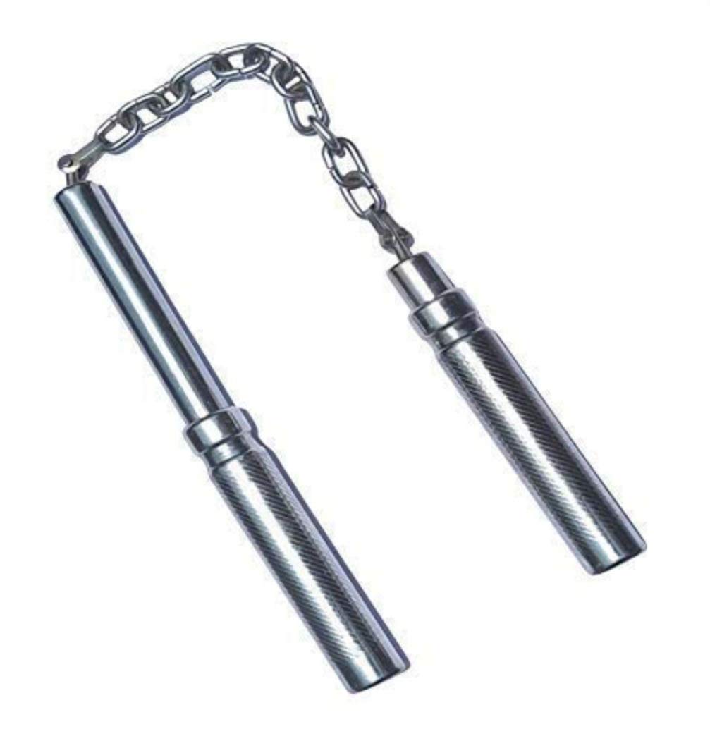 KINGSMEN LINE Hard Iron Open/Close Function Nunchuck/Karate Stick (Steel )