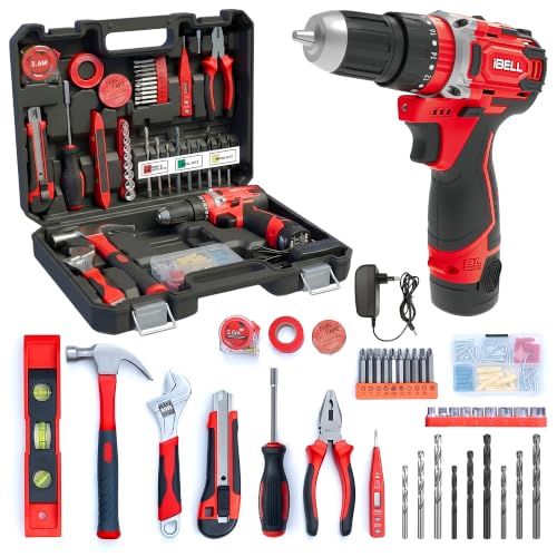 Image of IBELL CT12-30 12V Cordless Impact Drill Machine with 101 Accessories Kit | 30Nm Torque Drill Driver | 0-1450 RPM | 10mm Chuck | 2.0Ah Li-ion Battery | Home & DIY Use |6 Months warranty