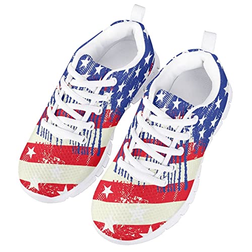 DISNIMO Kids Running Sport Shoes Boys Girls Sneakers Lace Up Tennis Shoes Travel Trip Shoes Casual Outdoor Walking Shoes