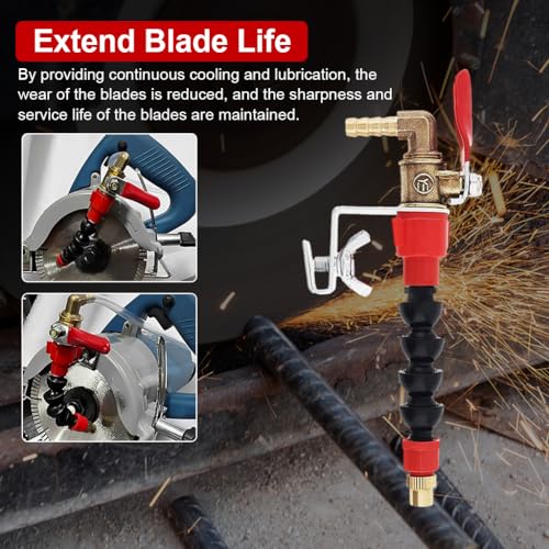 Image of Serplex Dust Remover Water Sprayer for Cutting Machine, Angle Grinder | Helps Control Cutting Dust, Supports Cooler Cutting, Flexible Nozzle, Water Misting Flow, for Angle Grinder Use