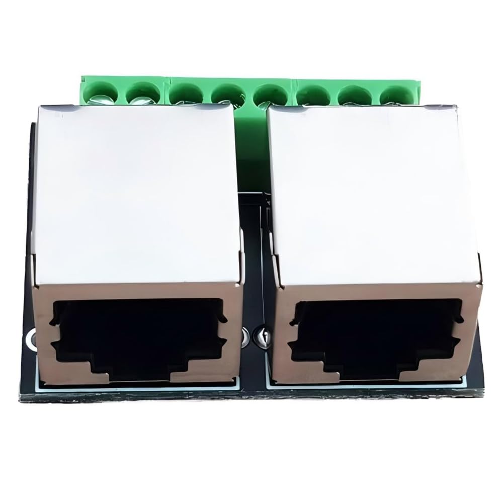 4 unidades RJ45 Ethernet Dual hembra Terminal Breakout Board | Adaptador doble de 3,5 mm, RJ45, enchufes dobles a 8 pines