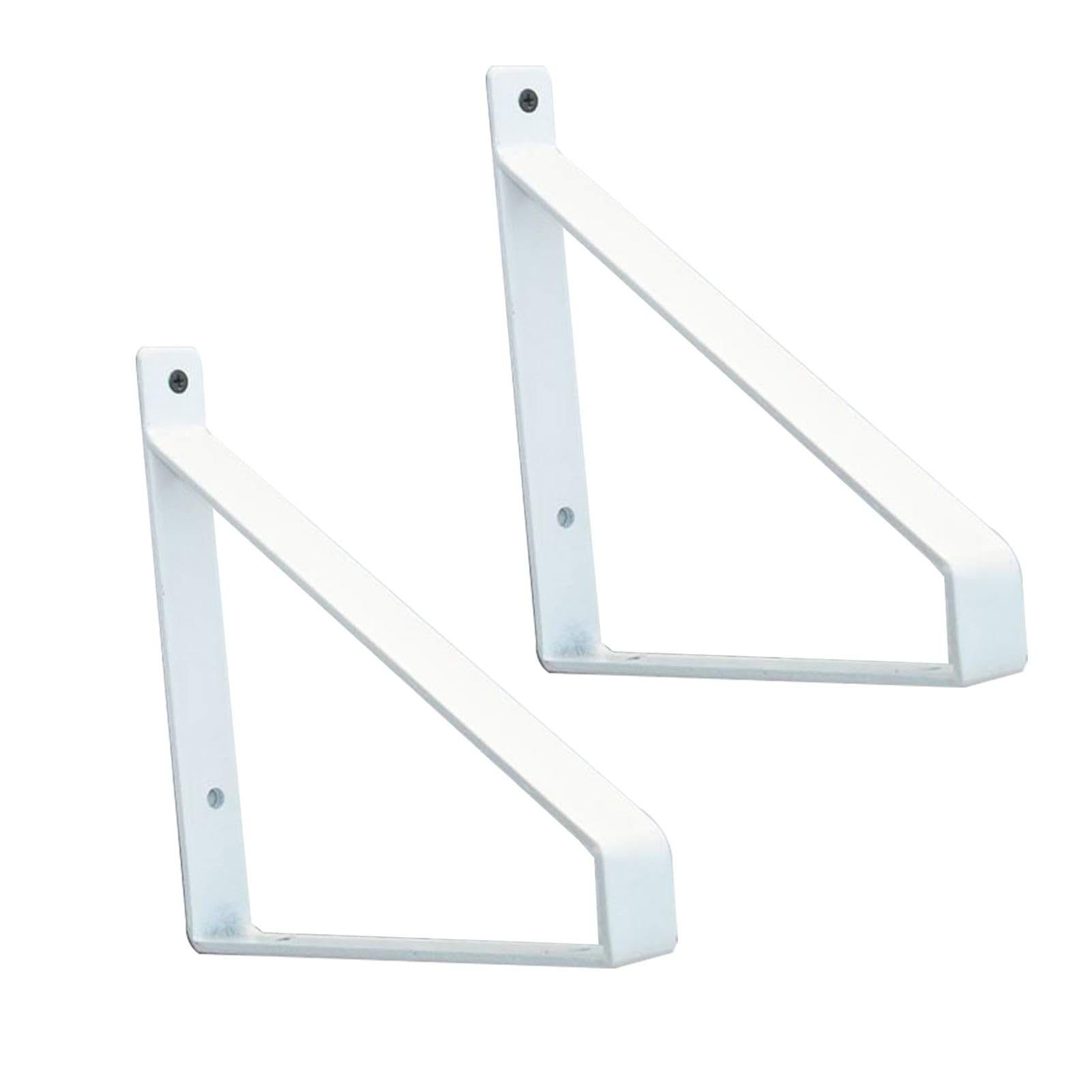 Dswzlqdxb White 2 Pieces Shelf Bracket Triangle Scaffold Boards Tripod Shelf Fixed Support Wall Hanging Floating Angle Brackets For Wall Mounted Decoration Cabinet Furniture Shelf Support (30Cm,)