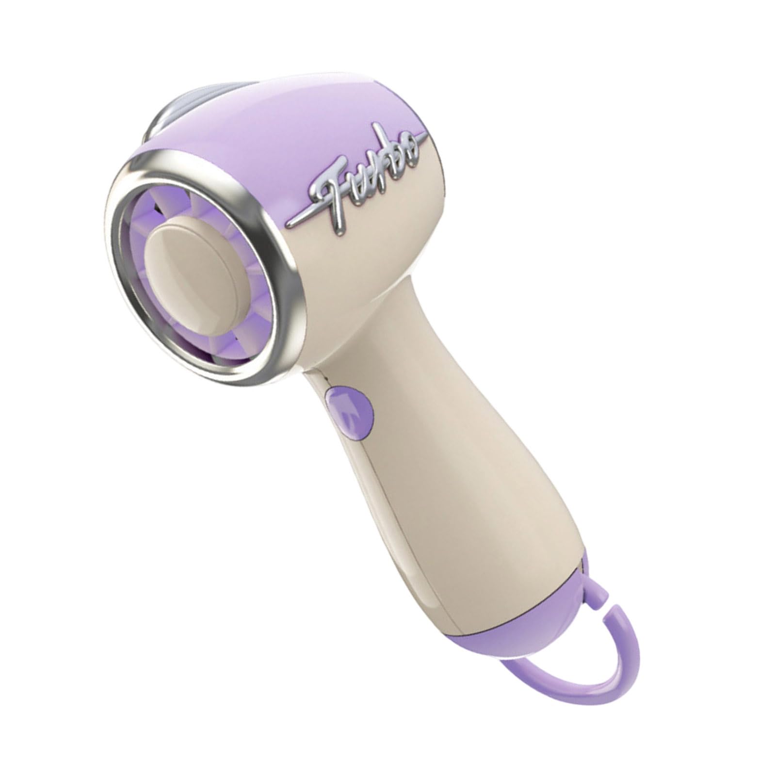 Uqezagpa Purple Individual Cooling Device Electric Handheld Fan With Strong Wind 1200Mah Battery For Hiking Offices And Study Areas Modern Pocket Fan
