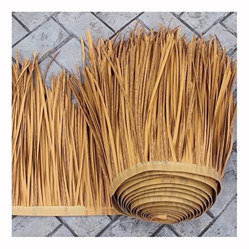 人工ヤシ茅葺き屋根ロール 人工パームサッチロール 防水 高密度PE 50cm幅ストローサッチ屋根パティオ傘カバーガーデンガゼボ装飾合成メキシカンパームサッチロール 庭の小屋、ガゼボ、パラソル用-Colour: Yellow c(Yellow e,0.5x1