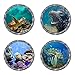 CREATCABIN 4 pcs Espace Stickers Muraux Aquarium Sea Life Rond 3D Stickers Muraux Dauphins Tortues Requin Amovible Fenêtre Affiche Murale pour Pépinière Chambre Salon 11.41 Pouces