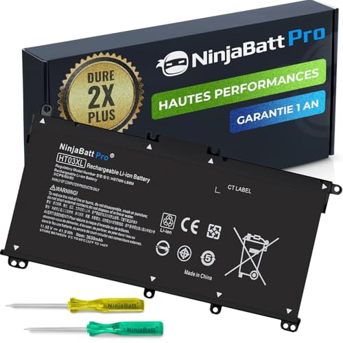 NinjaBatt HT03XL L11119-855 Batterie d'ordinateur Portable de Remplacement pour HP for HP 14-CE 14-CF 14-CK 14-cm 14-DF 14-DH 14-MA 14Q-CS 14Q-CY 15-CS 15-CW...