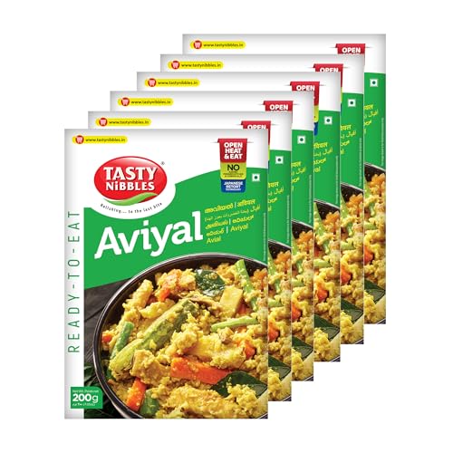 Image of Tasty Nibbles Ready to Eat Aviyal Curry 200g | Open Heat & Eat | Vegetarian | No Added Preservatives | Japanese Retort Technology [Pack of 6]