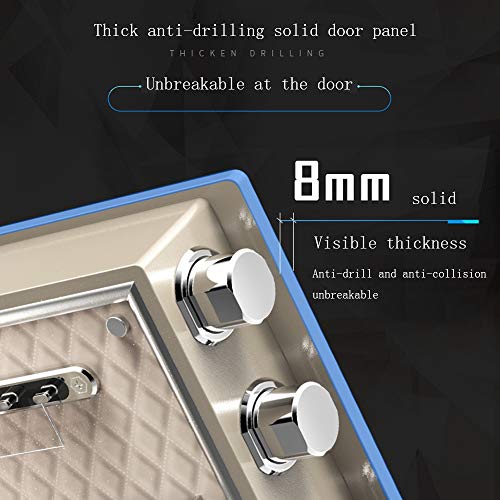 Safety Safe Home Small Safe,Home Safe 35Cm Invisible Wall Alarm Burglar Safe,Semiconductor Living Body Sensitive Fingerprint (Color : Coffee) #TOP6